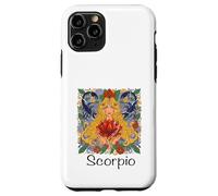 Scorpion Signe du Zodiaque Octobre Novembre Anniversaire Femmes Floral Coque pour iPhone 11 Pro