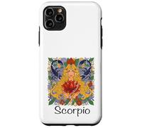 Scorpion Signe du Zodiaque Octobre Novembre Anniversaire Femmes Floral Coque pour iPhone 11 Pro Max
