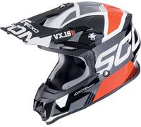 Scorpion VX-16 Evo Air Analog Casque de motocross, noir-blanc-rouge, taille 2XL pour homme