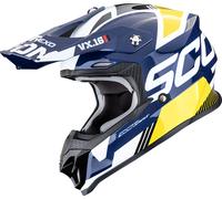 Scorpion VX-16 Evo Air Analog, casque de motocross XS Bleu Foncé/Jaune/Blanc Bleu Foncé/Jaune/Blanc