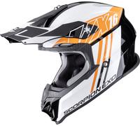 Scorpion VX-16 Evo Air Lignes, casque de motocross XXL Noir/Blanc/Orange Noir/Blanc/Orange