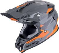 Scorpion VX-16 Evo Air Rod, casque de motocross L Gris/Gris Foncé/Orange Gris/Gris Foncé/Orange
