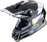 Scorpion VX-16 Evo Air Rod Casque de motocross, noir-blanc-jaune, taille M pour homme