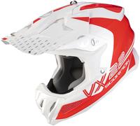 Scorpion VX-22 Air Ares Casque de motocross, blanc-rouge, taille S pour homme