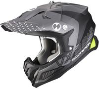 Scorpion VX-22 Air Ares Casque de motocross, noir-argent, taille XS pour homme
