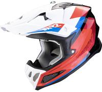Scorpion VX-22 Air Beta Casque de motocross, blanc-rouge-bleu, taille M pour homme