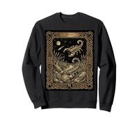 Scorpion Zodiac Astrologie Tarot Style Carte Sweatshirt