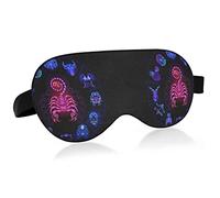 Scorpion Zodiac Circle Eye Masks Cover Blocks Light Sleep Mask Shade Cover Blindfold Relaxing Eyeshade Cover avec serre-tête réglable pour hommes femmes enfants