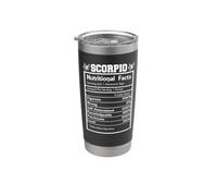 Scorpion Zodiaque Faits Nutritionnels Drôles Astrologie Gobelet isotherme en acier inoxydable double paroi