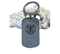 Scorpion Zodiaque Signe du Zodiaque Laser Porte-clés Gravé - Cadeau de naissance Astrologie pour Homme et Femme
