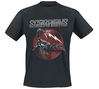 Scorpions 7 Jack Plug Homme T-Shirt Manches Courtes Noir XXL 100% Coton Regular/Coupe Standard