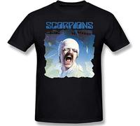 Scorpions Blackout Men's Fashion Short Sleeve T-Shirt Graphic Crewneck Tee Black M