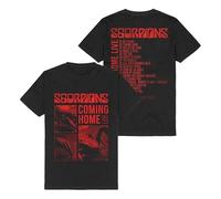 Scorpions Coming Home Live Homme T-Shirt Manches Courtes Noir M 100% Coton Regular/Coupe Standard