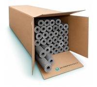 Scorprotect® Carton complet PE Isolation de tuyau gris, entaillé 20 mètres (Gris, 28 x 30 mm x 1 m)