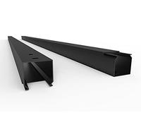 SCOS Smartcosat Gaine de câbles vissable en plastique PVC - Montage mural - Barre de câble - Gaine de câble - Canal électrique - 25 x 25 x 2000 mm - 5 pièces - 2 m x H x L - Graphite noir