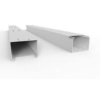 SCOS Smartcosat Goulotte Pro avec Trous au Sol, Goulotte de Câble 10 m, 80 x 60 mm - Blanc - Blanc