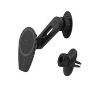 Scosche MPMSODVM-SP MagicMount Pro MS Support magnétique 4 en 1 pour téléphone portable, pare-brise, grille d'aération de voiture, bras oscillant réglable, compatible avec iPhone 15/14/13/12 Pro/Pro