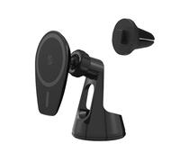 Scosche MPMSWDV-SP MagicMount Pro MS Support de téléphone magnétique 3 en 1, mains libres pour tableau de bord/pare-brise/grille d'aération compatible avec 15/14/13/12 Pro/Pro Max/Plus MagSafe Case et