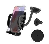 Scosche Scosche Support de téléphone StuckUp™ 4-in-1 pour voiture Universel Tableau de bord / Pare-brise / Grille de ventilation / Porte-gobelet Noir Noir