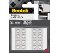Scotch 0 x SP91A57 Shock Pads, Adhesive, Transparent, Ø 8 mm, Pack of 16, Colourless