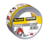 Scotch 19500185780 Suprême Ruban Toilé de Réparation Ultra Résistant 25 m x 48 mm 1 Rouleau Argent