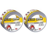 Scotch 19500185780 Suprême Ruban Toilé de Réparation Ultra Résistant 25 m x 48 mm 1 Rouleau Argent (Lot de 2)