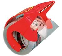 Ruban adhésif d'emballage en PP 75 microns H50 mm x L20 mètres transparent sur dévidoir 25011