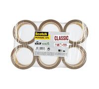 Scotch 3M C5066SF6 Lot de 6 Rubans adhésif d'emballage en polypropylène 50 mm x 66 m Havane Marron