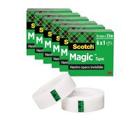 Scotch Ruban adhésif Magic invisible – 19 mm x 33 m – 6 rouleaux