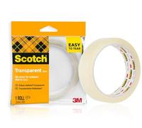 Scotch 508 Ruban Adhésif Transparent, facile à couper, 1 Rouleau, 25mmx50m | Ruban Adhésif Multi-Usages Transparent pour l’École, la Maison, le Bureau ; Aisé à Utiliser, pour Emballer, Fermer et Réparer