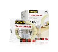 Scotch 550 Ruban Adhésif Transparent, 10 Rouleaux, 15 mm x 66 m | Ruban Adhésif Multi-Usages Transparent pour l’École, la Maison, le Bureau ; Aisé à Utiliser, pour Emballer, Fermer et Réparer