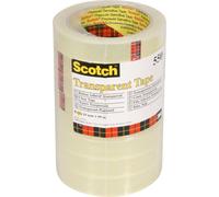 Scotch® 5501966 Ruban adhésif transparent 550, film polypropylène, taille du ruban 66 m x 19 mm, 8 rouleaux