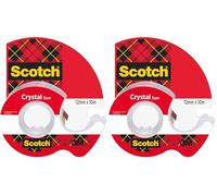 Scotch™ 600H1210 cristal set de 1 rouleaux de ruban adhésif 12 mm x 10 m (Lot de 2)