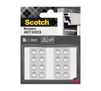Scotch Butée adhésive Patin antichoc Anti-bruit Ø 8 mm Transparent – Lot de 16