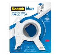 Scotch Applicateur de ruban adhésif bleu pour peintre en une seule bande continue, pour garnitures, fenêtres et cadres de porte, 3,6 x 18 m, 1 rouleau de démarrage