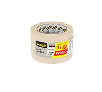 Scotch Basic Ruban de masquage, 24 mm x 50 m, 3 unités/paquet