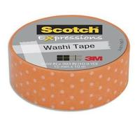 Scotch Blister Ruban Expression (Maskingtape) Pois Orange 15mmx10m