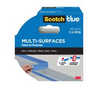 ScotchBlue Ruban de masquage Multi-surfaces 48 mm x 41 m – Résistant aux UV, 70% PEFC