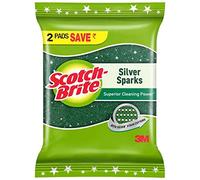 Scotch Bright Silver Spark Scrub Pad - 7cmX7.5cm (Pack of 2)