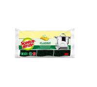 SCOTCH BRITE Éponges grattantes vertes super absorbantes double face 3 éponges