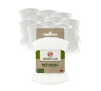 Scotch-Brite Greener Clean Éponge à récurer Anti-Rayures pour Laver la Vaisselle, Nettoyer la Cuisine, Performance supérieure et fabriquée avec des matériaux durables, Passe au Lave-Vaisselle, 12