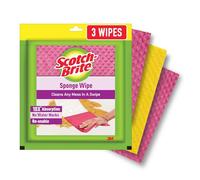 Scotch-Brite Lot de 3 lingettes éponge (grand, rose et jaune)