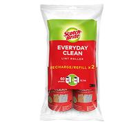Scotch-Brite Lot de Recharge de 2x30 feuilles pour Rouleu adhésif - Efficace sur cheveux, poussière et poils d'animaux