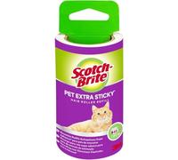 Scotch-Brite Pet Extra Sticky Recharge pour Rouleau Super Adhésif pour Poils d'Animaux, 48 Feuilles, Blanc