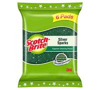 Scotch-Brite Silver Sparks Lot de 6 tampons à récurer 2,75 x 4