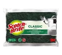 Lot de 3 tampons scotch-brite vert - SCOTCH-BRITE - 160x95mm - Éponge à récurer rayante