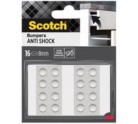 SCOTCH - Butée adhésive - Patin antichoc - Anti-bruit - Ø 8 mm - Transparent - Lot de 16
