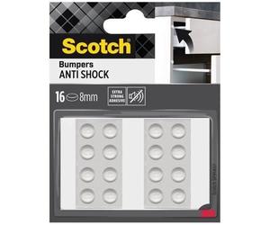 SCOTCH - Butée adhésive - Patin antichoc - Anti-bruit - Ø 8 mm - Transparent - Lot de 16