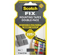 Double face repositionnable 3M 11 x 15 mm gris, 36 carrés 300 g