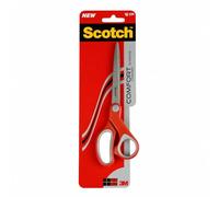 Scotch Ciseaux Comfort 18 cm – Poignée souple, Lames en acier inoxydable – Rouge, 1 pièce